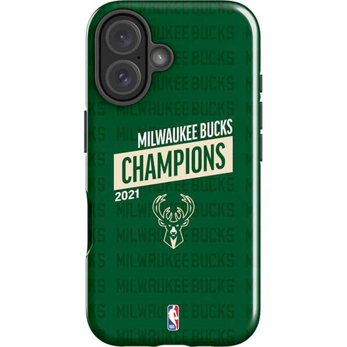 NBA Milwaukee Bucks 2021 Champions iPhone 16 Impact Case